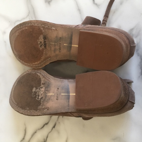 Dolce Vita | Tan Suede Booties with side zippers - Picture 6 of 8